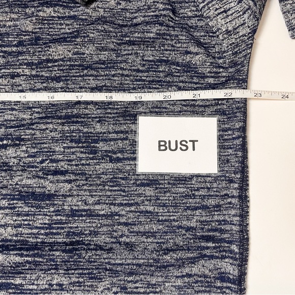 Lou & Grey Stretch Jersey Knit Long Sleeve T-shirt Large navy blue tee top - Picture 9 of 11